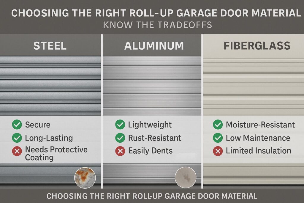 Best Questions to Ask Before Buying a Roll- Up Garage Door 2 Choosing the Wrong Material