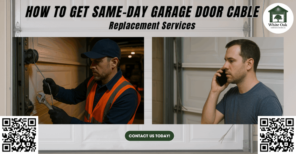 How to Get Same-Day Garage Door Cable Replacement Services 3 How to Get Same-Day Garage Door Cable Replacement Services - White Oak Overhead Doors Co.