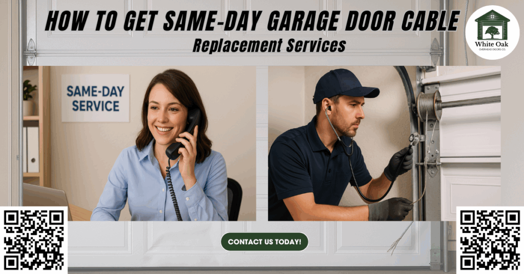 How to Get Same-Day Garage Door Cable Replacement Services 1 White Oak Overhead Doors Co 3