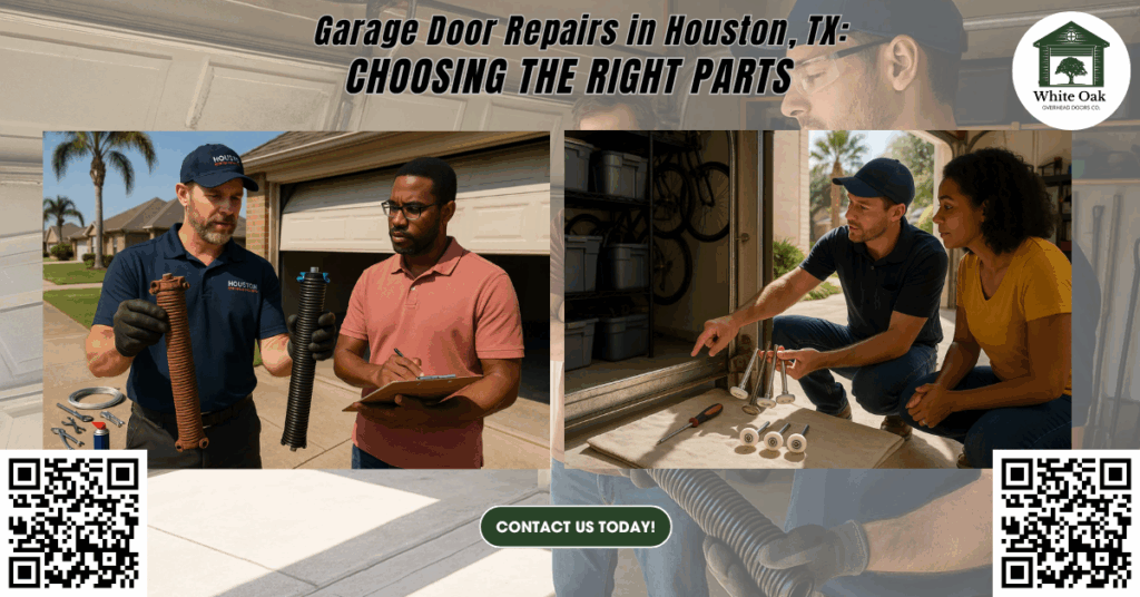 Garage Door Repairs in Houston, TX: Choosing the Right Parts 1 Garage Door Repairs in Houston, TX: Choosing the Right Parts - White Oak Overhead Doors Co.