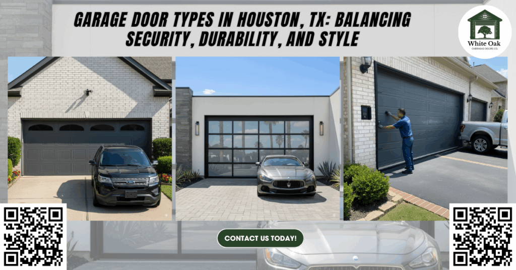 Garage Door Types in Houston, TX: Balancing Security, Durability, and Style - White Oak Overhead Doors Co.